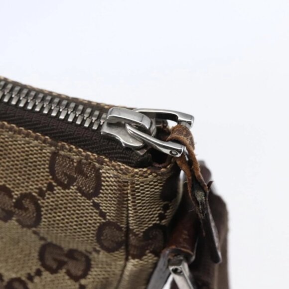 GUCCI GG Canvas Shoulder Bag Beige Silver 114273 Auth 146694 - Picture 10 of 16